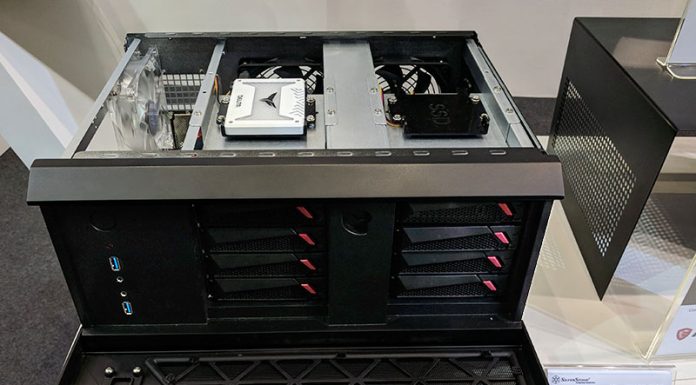 Silverstone CS381 8-bay mATX Case Shown at Computex 2018 Silverstone CS381 MATX Front