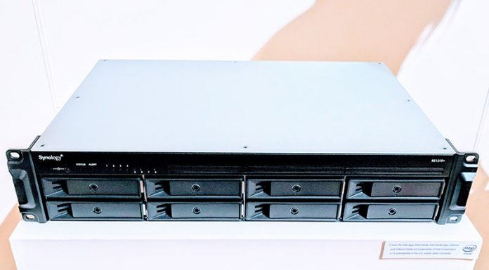 New Synology RS1219+ Short-Depth 12-Inch Rackmount NAS Synology RS1219+ NAS Front