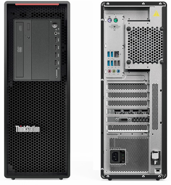 Lenovo ThinkStation P520 Front And Back