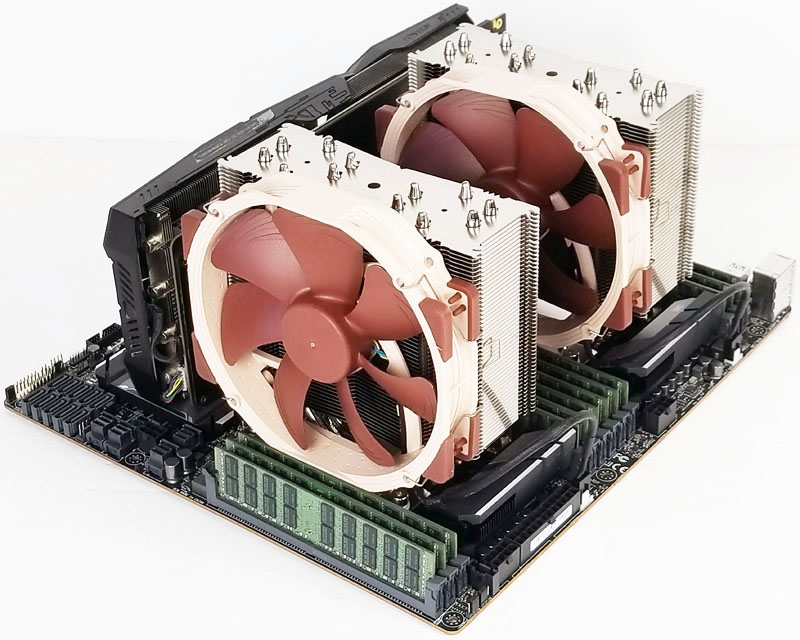 Noctua NH U14S DX 3647 Installed On Motherboard