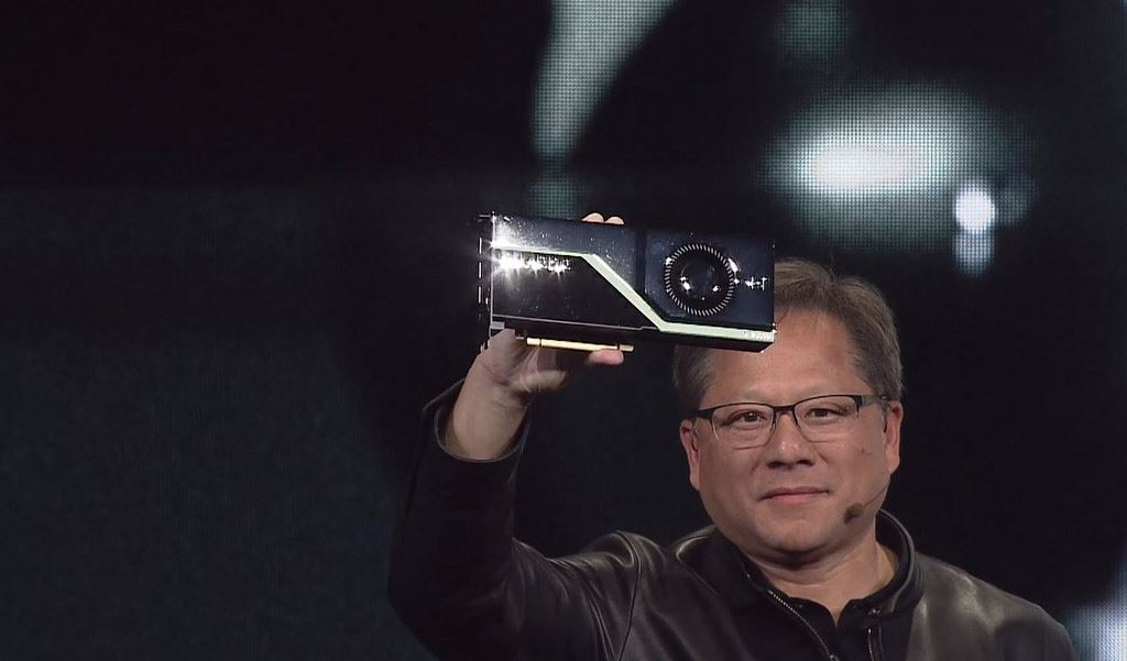 Jensen Huang With NVIDIA Quadro RTX GPU