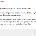 Windows Storage Server 2016 Storage Spaces Before Removal Need Replacement