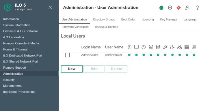 Basic BMC and IPMI Management Security Practices HPE ILO5 User Administration