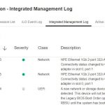 HPE ILO 5 Integrated Management Log