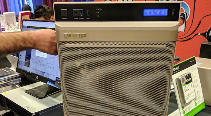 QNAP TS-2888X 28-bay Deep Learning NAS Tower QNAP TS 2888X Front At SC18