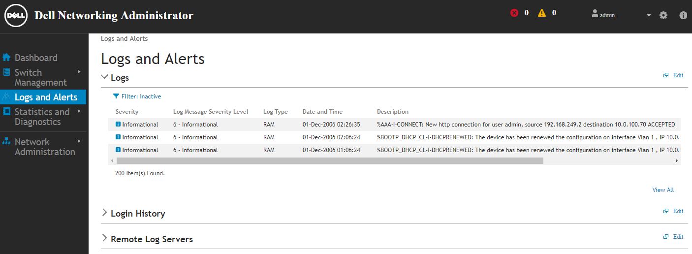 Dell Networking X Series Logs And Alerts