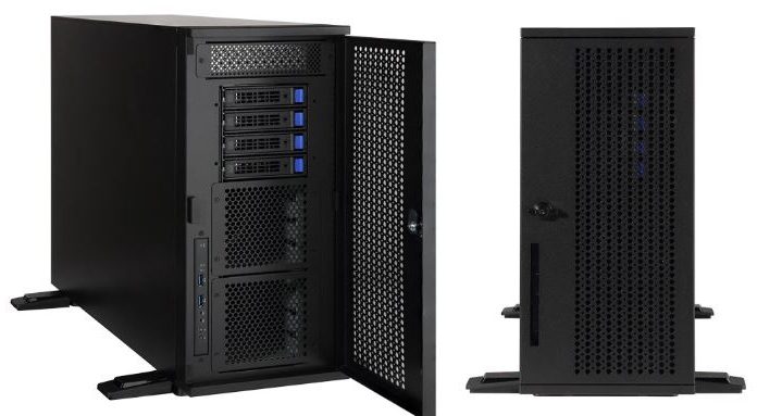 Gigabyte W291-Z00 Review an AMD EPYC GPU Tower Server Gigabyte W291 Z00 Front And Three Quarter