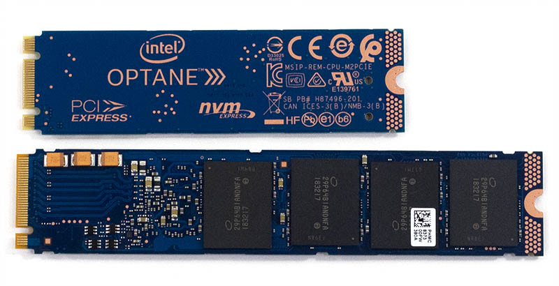 Intel Optane 905P 380GB M.2 V 118GB Optane 800P Bottom