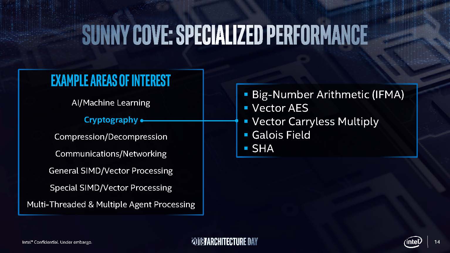 Intel Sunny Cove Specialized Performance 1