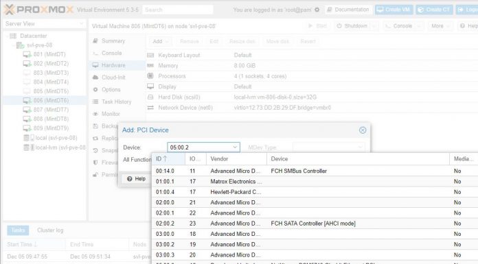 Proxmox VE 5.3 Released CephFS Integration and Storage GUI Proxmox VE 5 PCIe Device Selection GUI