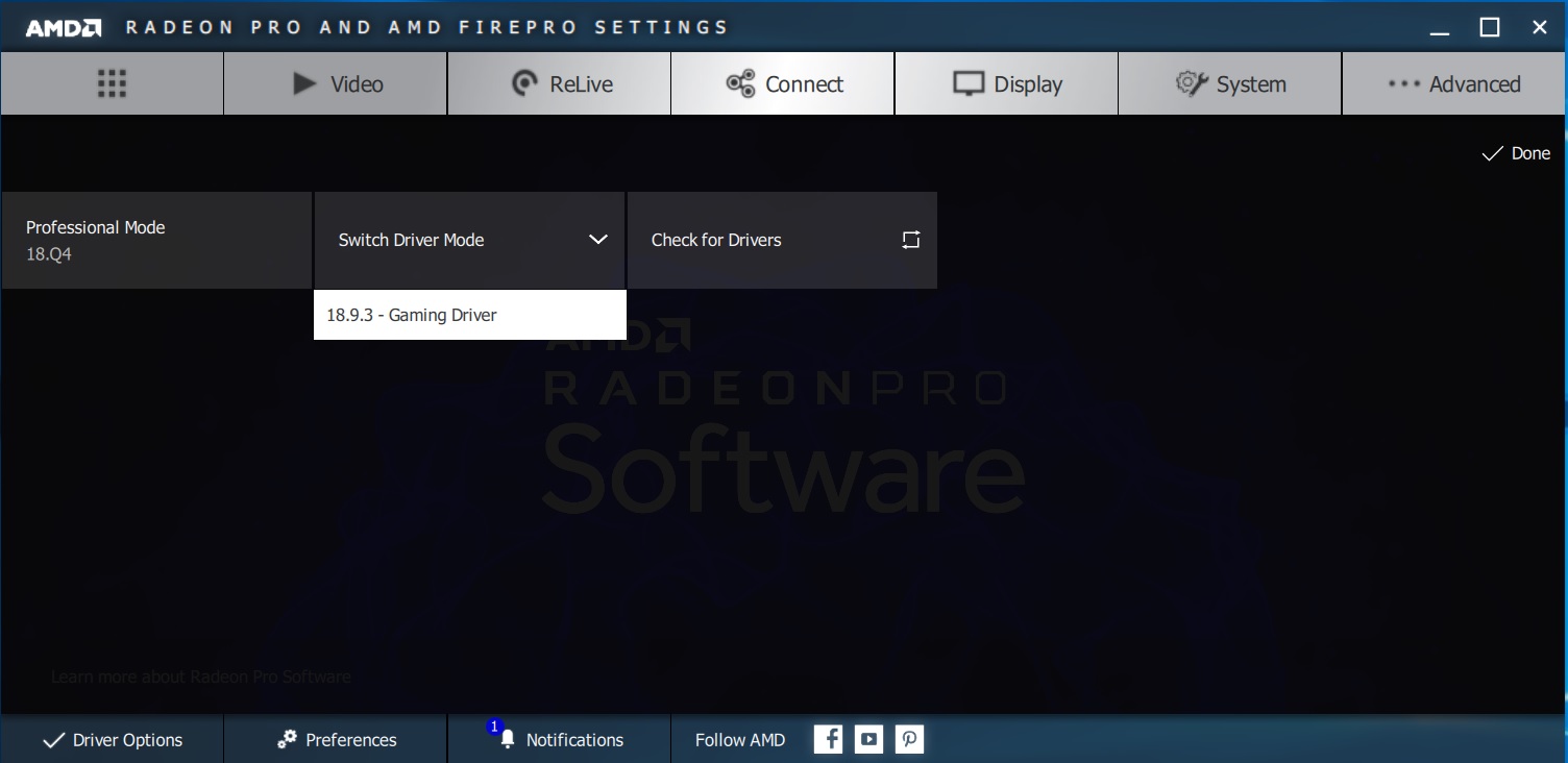 AMD Radeon Vega Frontier Edition Settings Pro Mode #2