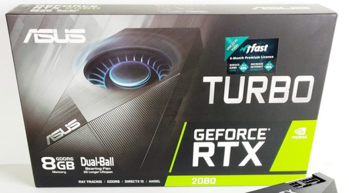 ASUS Turbo-RTX2080-8G Blower-Style GeForce RTX 2080 Performance Review ASUS Turbo RTX2080 8G Retail Box