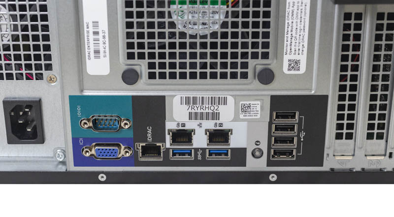 Dell EMC PowerEdge T140 Rear IO