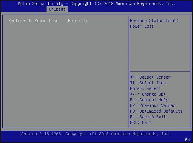 HPE ProLiant MicroServer Gen10 BIOS Restore On Power Loss To ON