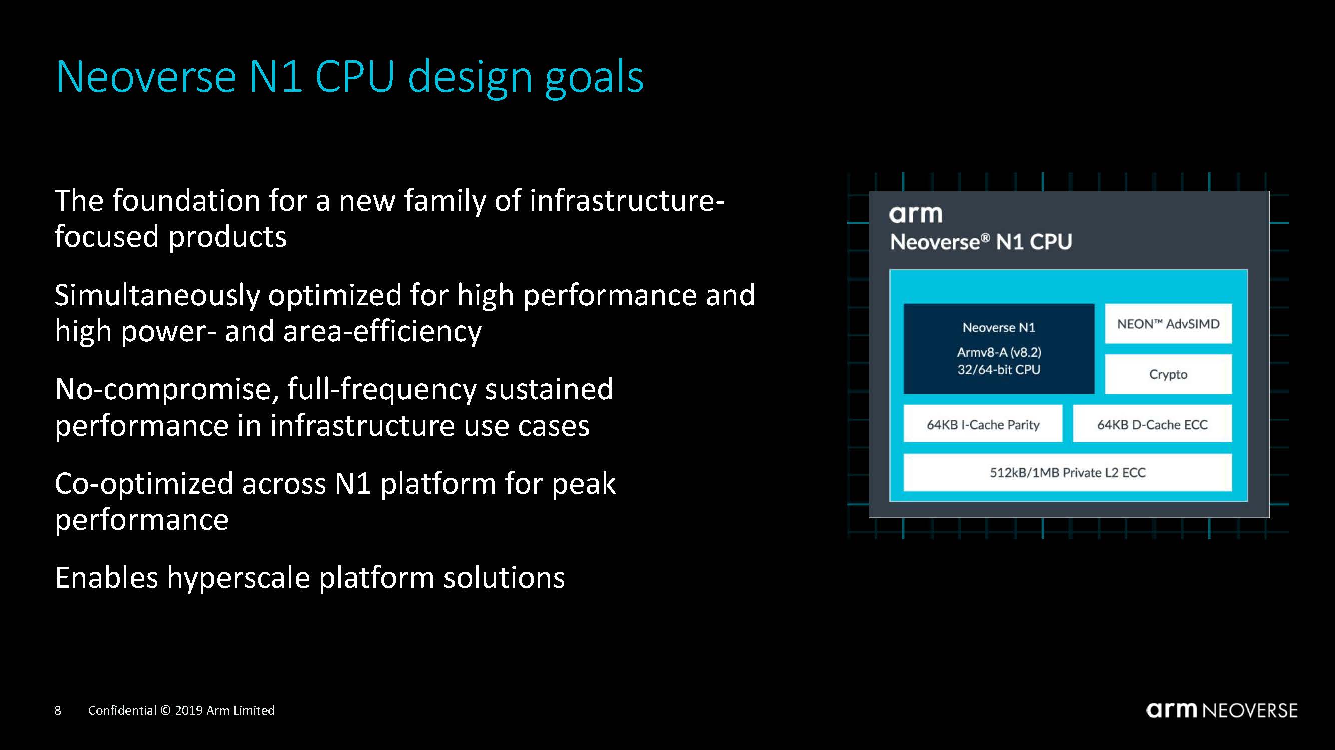 Arm Neoverse N1 Tech Day N1 Design Goals