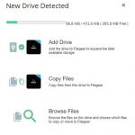 Filegear One Plus New Drive Detected