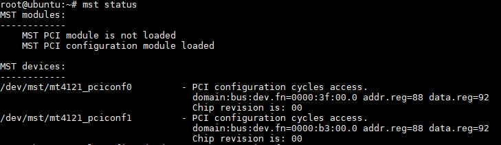 Mellanox Mst Status