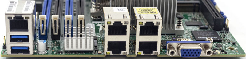 Supermicro M11SDV 4CT LN4F Rear IO