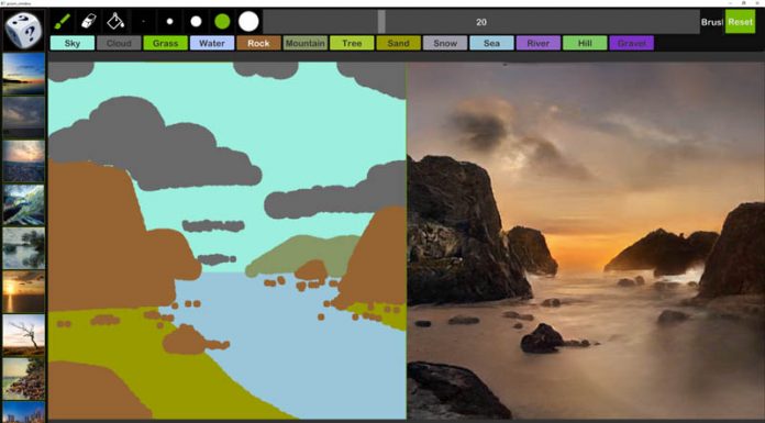 NVIDIA GauGAN Perhaps the Coolest GTC 2019 Demo NVIDIA GauGAN Scene 1