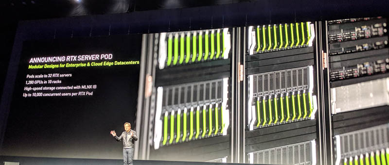 NVIDIA RTX Server Pod 32x RTX Servers 1280 GPUs In 10 Racks