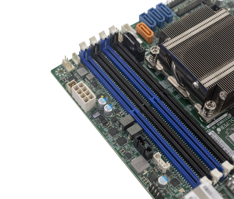 Supermicro M11SDV 8CT LN4F Power Input And DIMMs