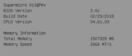 Supermicro X11QPH 1.5TB RAM At DDR4 2666