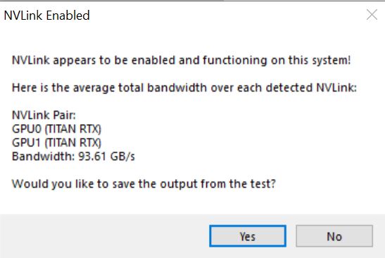 2x NVIDIA Titan RTX NVLink NVLink Enabled