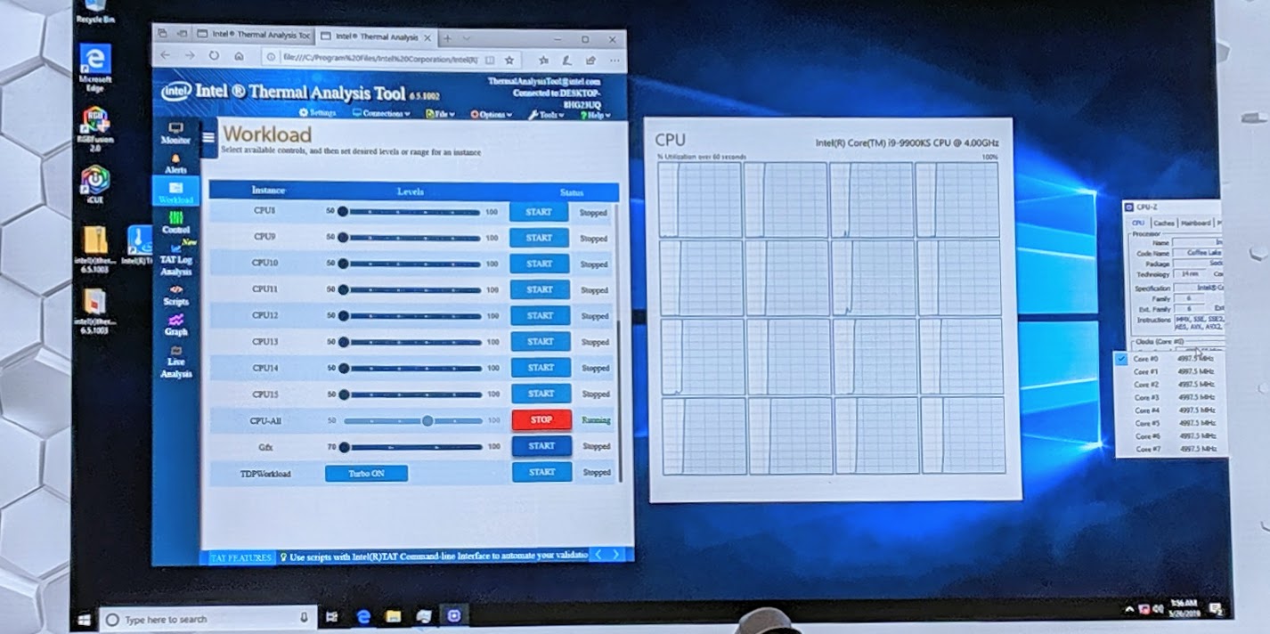 Computex 2019 Intel Core I9 9900KS Running Demo