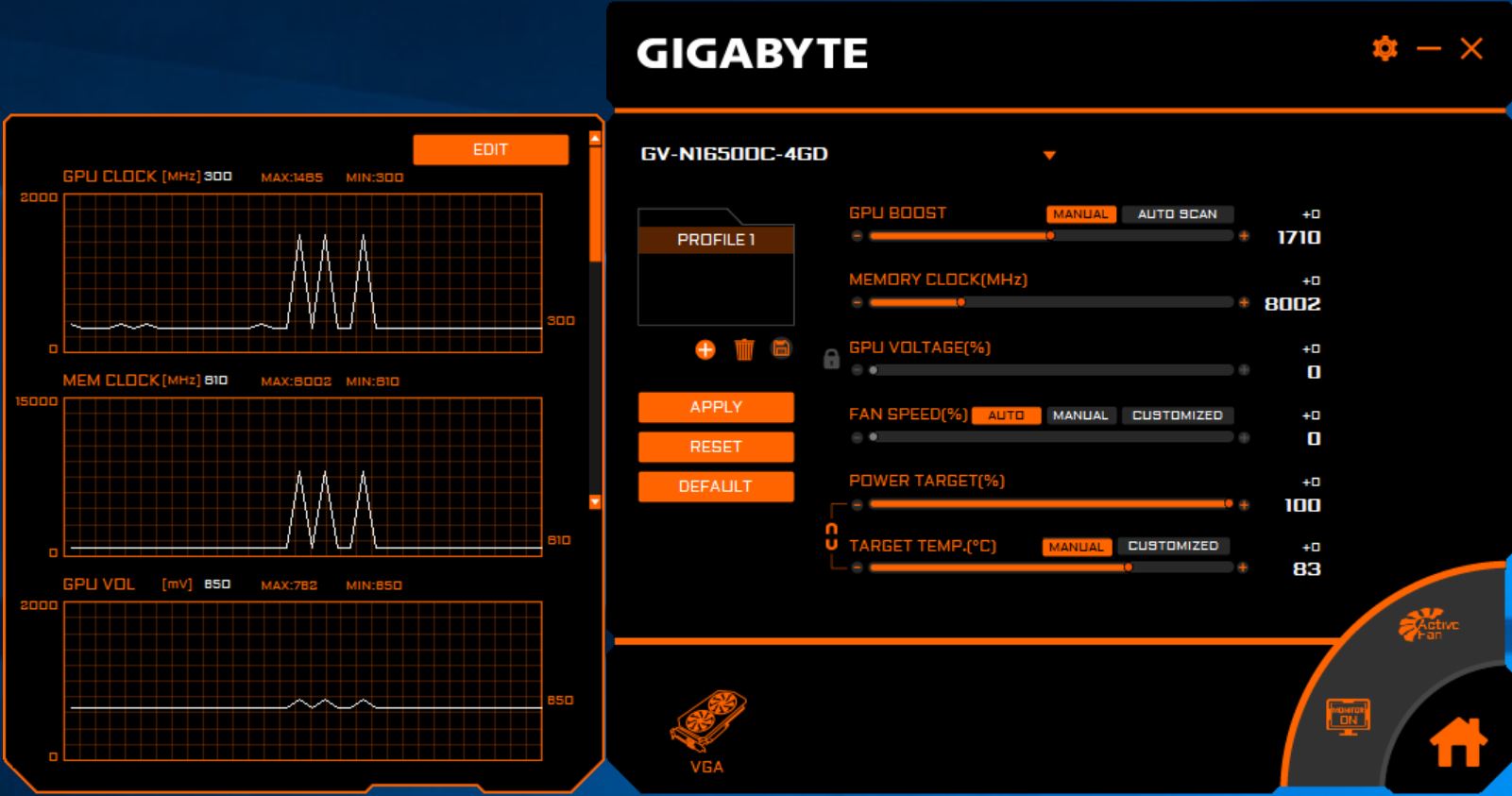 Gigabyte GTX 1650 OC 4GB AORUS Engine