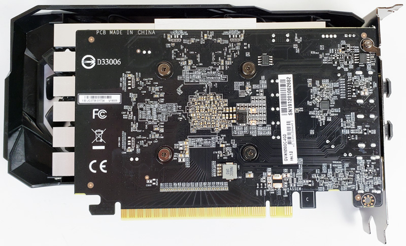 Gigabyte GTX 1650 OC 4GB Back