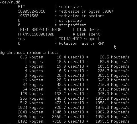 Intel Optane DC P4801X Diskinfo