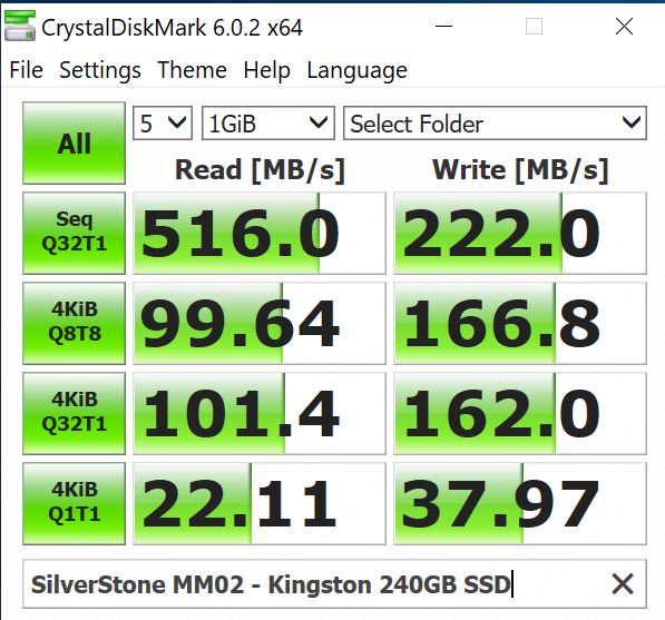 SilverStone MM02 Kinston 240GB SSD