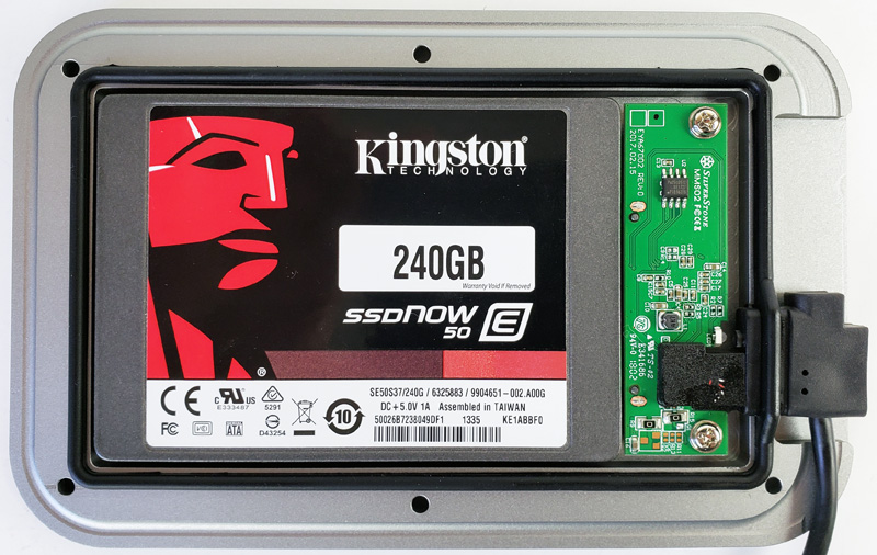 SilverStone MM02 SSD Installed