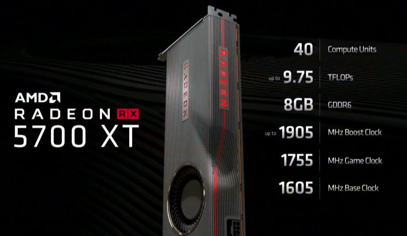 AMD Radeon RX 5700XT Series Specs E3