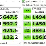 ICY DOCK MB705M2P B CrystalDiskMark Test