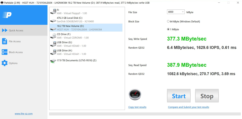 TerraMaster D2 310 RAID 0 2x HGST 10TB Parkdale