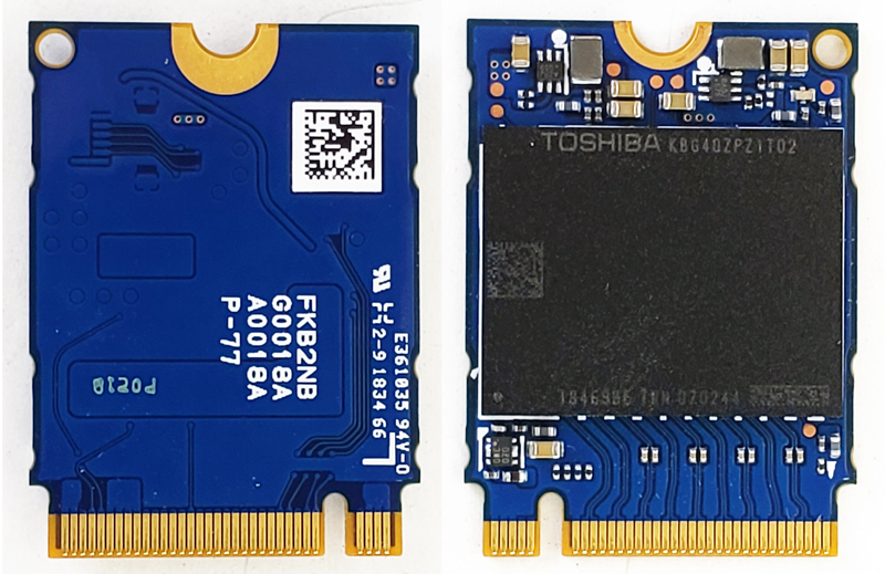 Toshia BG4 M2 2230 30mm NVMe SSD Back And Top