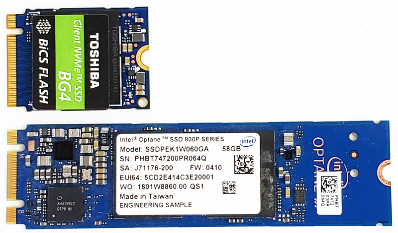 Toshia BG4 M2 2230 30mm NVMe SSD Size Compare