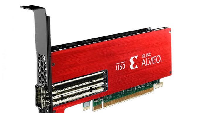 Xilinx Alveo U50 FPGA Card for Data Center Acceleration Xilinx Alveo U50 Cover