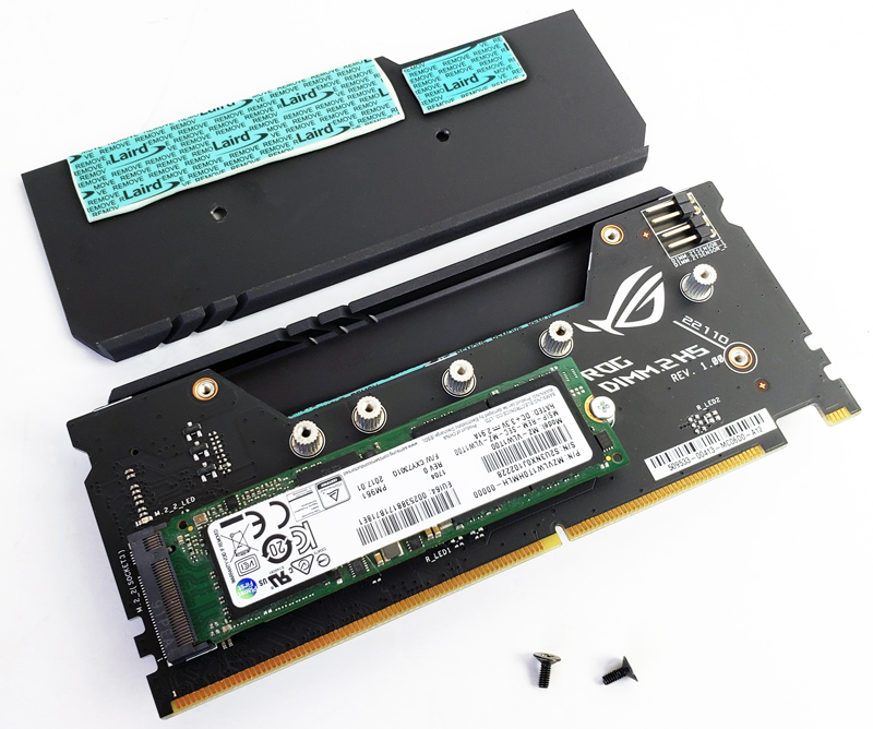 ASUS ROG Dominus Extreme ROG DIMM2 Module Installing NVMe Drive