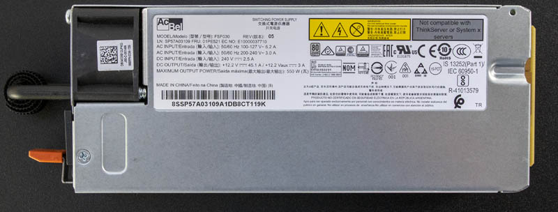 Lenovo ThinkSystem ST250 550W 80Plus Platinum PSU