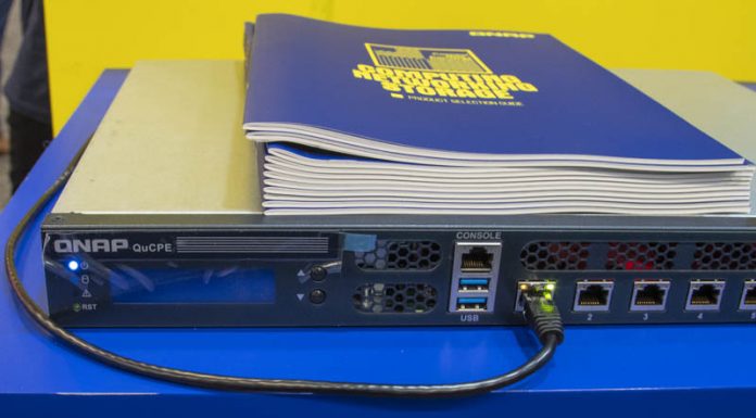 QNAP QuCPE Spotted at VMworld 2019 QNAP QuCPE Cover At VMWorld 2019
