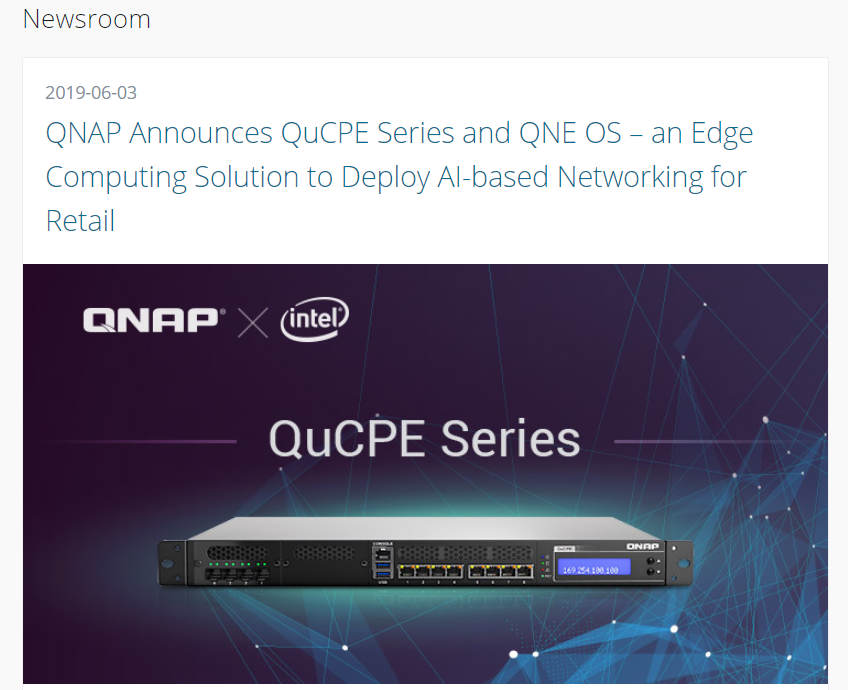 QNAP QuCPE Launch June 2019