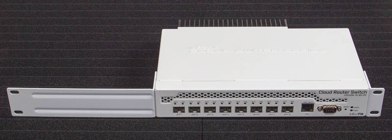 MikroTik CRS309 1G 8S Plus Front View With Rack Mount