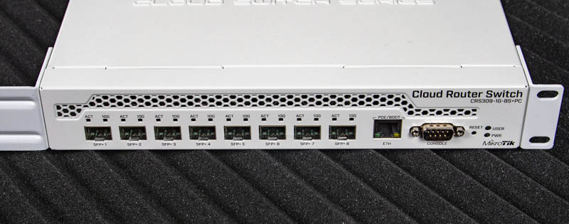 MikroTik CRS309 1G 8S Plus Front View