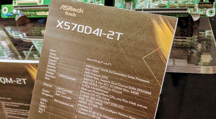 ASRock Rack X570D4I-2T 3rd Gen AMD Ryzen mITX with Dual 10GbE ASRock Rack X570D4I 2T Tag At SC19