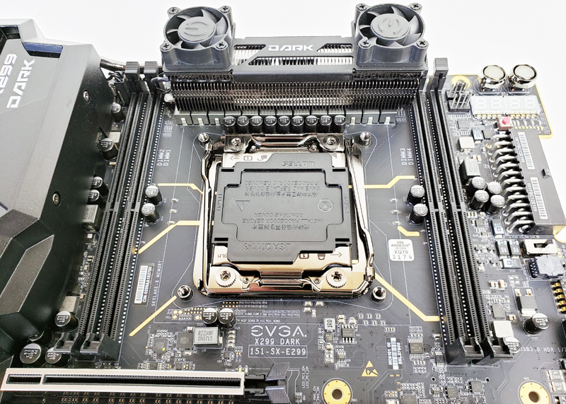 EVGA X299 Dark CPU Socket And Memory Slots