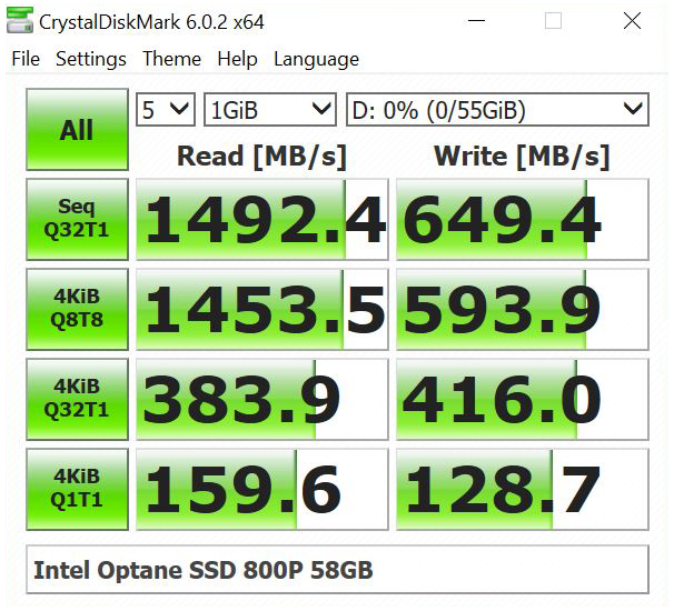 Icy Dock ToughArmor MB601M2K 1B Intel Optane SSD 800P 58GB