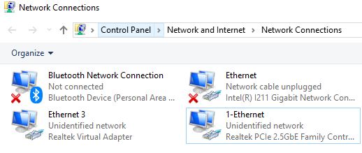 6COM 2.5GbE Unidentified Network