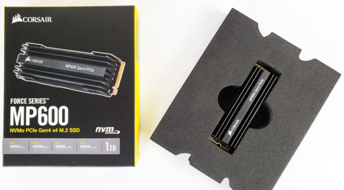 Corsair Force MP600 Review 1TB NVMe PCIe Gen4 x4 M.2 SSD Corsair Force MP600 1TB Retail Box Contents